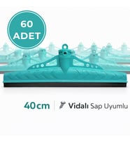 Mulpex Çekpas 40 cm 60 Adet Vidalı Sap Uyumlu  Yersil Çekçek Yer Çekçeği  Zemin Temizlik Aparatı