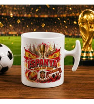 BK Gift İspanya Taraftar Temalı Dünya Futbol Kupası Tasarımlı Hammer Kupa Bardak