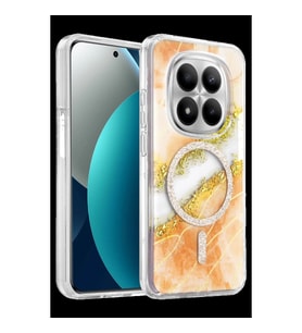 Onegif Xiaomi Redmi Note 15 Pro 4g Lotus Simli Magsafe Kapak - Turuncu