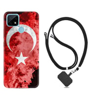 Realme C11 C21 C21Y C25Y C11 2021 Kılıf Boyun Askılı Silikon Şanlı Türk Bayrağı 3 1395