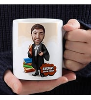 Kişiye Özel Erkek Avukatlara Özel Karikatürlü Kupa Bardak