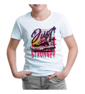 Sports Shoes  in Graffiti Style Beyaz Çocuk Tshirt