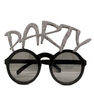 Gümüş Simli Party Yazılı Parti Gözlüğü Show 15x7 cm (5343)