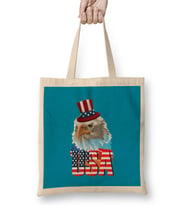 Eagle İndependence Day 4th Of July Gift Celebration Bez Çanta Uzun Saplı