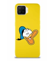 Oppo A73 Soft Premier Kapak Donald Duck-E Tasarımlı Silikon Kılıf - Sarı (Şeffaf)