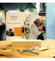 SEVGİLİYE HEDİYE AHŞAP AYAKLI FOTOBLOK FOTOĞRAF