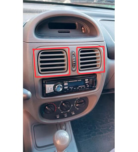 SİYAH RENK 2 ADET Renault Clio Reno Thalia Orta Kalorifer Fan Havalandırma Izgarası