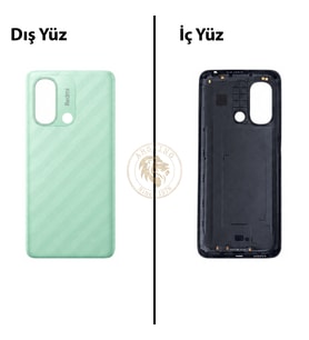 Xiaomi Redmi 12C Nane Yeşili Arka Pil Kapağı Batarya Kapağı Lazer Kesim Back Cover