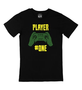 Pembe Player One  Siyah Tişört