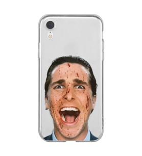 Iphone XR Uyumlu American Psycho Tasarımlı Şeffaf Telefon Kılıfı