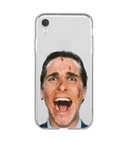 Iphone XR Uyumlu American Psycho Tasarımlı Şeffaf Telefon Kılıfı