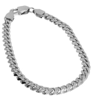 Erkek 5 mm Zincir Çelik Bileklik (Silver)