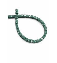 Hematit Doğal Taş Mat Benekli Yeşik Küp Kesim 4x4mm Dizi