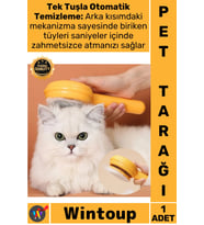 #Tarak Kedi Köpek Tüy Toplayıcı Fırça Masaj Hamburger Şekil Otomatik Temizlenen Evcil Hayvan Tarağı
