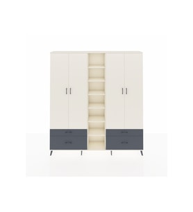 Arges Dolap 12 Raflı 4 Çekmeceli 2 Askılı 220x30x243 Aytaşı-Aytaşı/Antrasit