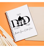 Babalar Günü Tasarımlı Defter Kişiye Özel