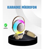 Renkli Işıklı Astronot Mini Bluetooth Speaker ve Karaoke Mikrofon