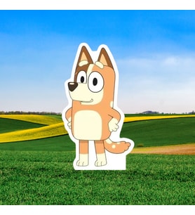 Ayaklı pano Bluey Chilli Ayaklı Pano 35 cm Turuncu Doğum Günü Masa Dekoru