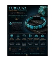 Sertifikalıl Turkuaz Firuze Taşı Roleks Model Kilitli Unisex Doğal Taş Bileklik