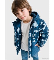 LCW Kids Mavi Kapüşonlu Erkek Çocuk Kayak Montu