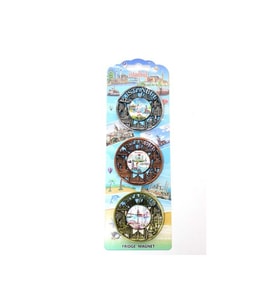 Kişiye Özel İstanbul Temalı Metal Magnet 3'Lü Set