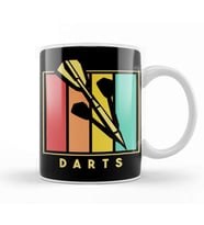 Vintage Darts Arrow Retro Dartboard Bullseye Pub Sports Aim Kupa Bardak Porselen