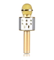 Karaoke Mikrofon Dahili Hoparlörlü Usb Flash Destekli Ws-858 Gold Gold