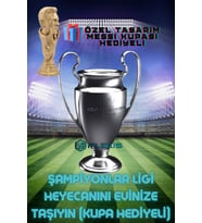 20 Cm Şampiyonlar Ligi Kupası Messi Kupa Hediyeli