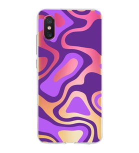 Xiaomi Mi 8 Pro Uyumlu Kapak  Renkli Desen Tasarımlı Şeffaf Silikon Kılıf