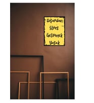 Dışarden Stres Getirmek Yasaktır Ahşap Retro Poster 28 x20