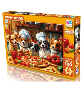 KS Games 100 Parça Aşçı Köpekler Çocuk Puzzle - Kız ve Erkek Çocuk- 31501 - 6 Yaş Üzeri