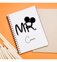 Mickey Mouse Sevgili Çift Tasarımlı Defter Kişiye Özel