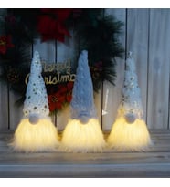 Noel Dekorasyon Gnome, LED'li 25 cm Yüksek, Noel Baba Noel Baba Tomte Gnome, Çocuklar için İskandinav Gnome Hediyeleri, Aile, Noel Arkadaşları, 3'lü Paket
