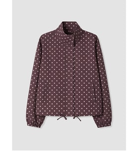 LCW EVERYDAY Mürdüm Dik Yaka Puantiyeli Oversize Kadın Mont