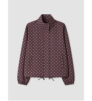 LCW EVERYDAY Mürdüm Dik Yaka Puantiyeli Oversize Kadın Mont