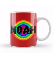 Noah Name Custom   vintage Retro Rainbow Style Design Gift Baby Gift For Him Kupa Bardak Porselen