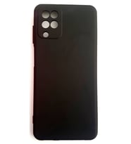 Samsung Galaxy A12/M12 İçin Yumusak Slikon Kilif+ Cam Ekran Koruyucu (Siyah)