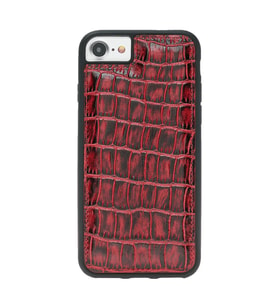 IPHONE 6-7-8 DESENLİ  RED LEATHER KILIF