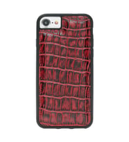 IPHONE 6-7-8 DESENLİ  RED LEATHER KILIF