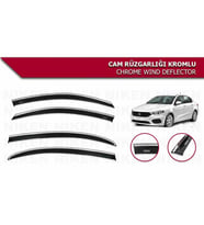 Fiat Egea Kromlu Cam Rüzgarlığı Niken 2016+ sonrası modeller uyumlu (Beyaz)