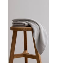 Koza Home Ivory Gri Fitilli Mikro Fiber %100 Pamuk 2Li Banyo Havlusu Seti 50 X 90 - 70 X 140 1126A