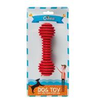 Lastik Halter Köpek Oyuncağı (Kırmızı) 15 cm
