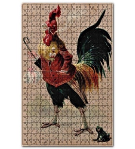 Cakapuzzle Nostaljik Paskalya Kartı Görseli Puzzle Yapboz MDF (Ahşap) (120 Parça)