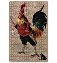 Cakapuzzle Nostaljik Paskalya Kartı Görseli Puzzle Yapboz MDF (Ahşap) (120 Parça)