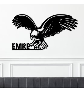 Kişiye Özel İsimli Kartal Temalı Tablo
