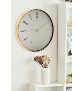 GOLD BEJ KADRAN RAKAMLI DUVAR SAATİ 43 CM