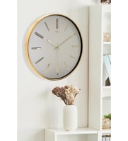 GOLD BEJ KADRAN RAKAMLI DUVAR SAATİ 43 CM