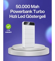 4 Cihazı Aynı Anda Şarj Edebilen Güçlü Powerbank 50000 Mah