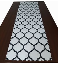Alkanhomes Morocco Desenli Lazer Kesimli Dijital Baskılı Dekoratif Runner