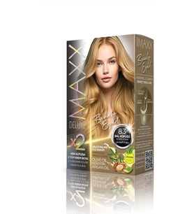 Maxx Deluxe Beauty Expert Hair Color Cream 1 Kutu (2 X 50 Ml) Krem (Bal Köpüğü 8.3)